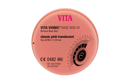 VITA VIONIC® BASE DISC HI, classic pink translucent, Ø 98.5 x h 30 mm, 1 pc.