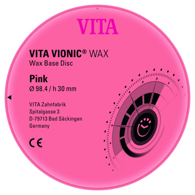 VITA VIONIC WAX, Pink, Ø 98.4 x h 30 mm,