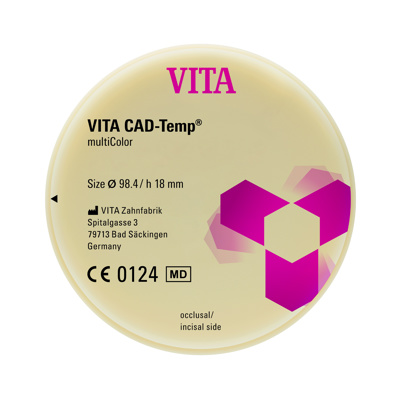 VITA CAD-Temp multiColor, 2M2T, Ø 98.4 x h 18 mm, 1 pc.
